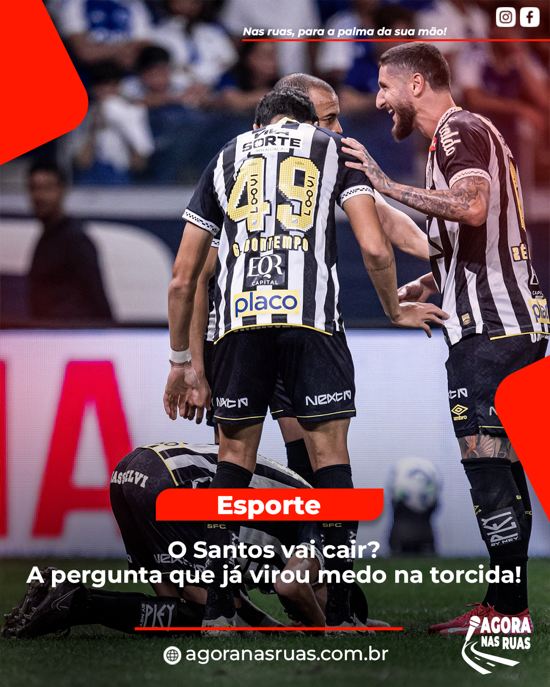 Torcedores do Santos preocupados com o rebaixamento do time em 2024