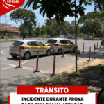 NCIDENTE DURANTE PROVA PARA CNH CHAMA ATENÇÃO EM GUARATINGUETÁ