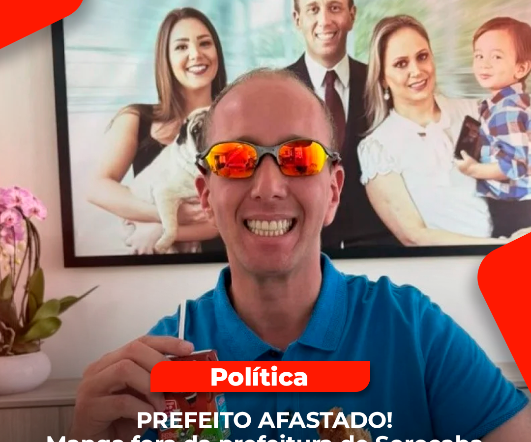 Rodrigo Manga, prefeito de Sorocaba, é afastado do cargo durante operação da Polícia Federal que investiga corrupção na Saúde.