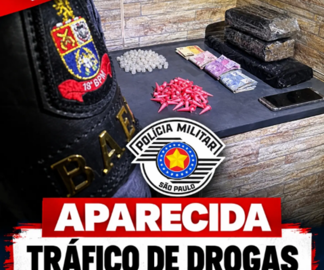 BAEP PRENDE CRIMINOSO POR TRÁFICO DE DROGAS NA CIDADE DE APARECIDA